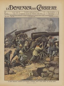 De Italiaans-Turkse oorlog, de batterij van 149 verspreidt bij Bu-Kamech, nabij de Tunesische grens, een vijandelijke karavaan