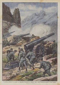 Onze artillerie laat een munitiedepot op de Anderter Alpe ontploffen en verslaat de artillerie