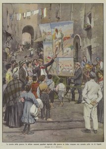 De poëzie van de oorlog, de laatste volksliederen geïnspireerd door de oorlog in Libië worden nu door Achille Beltrame