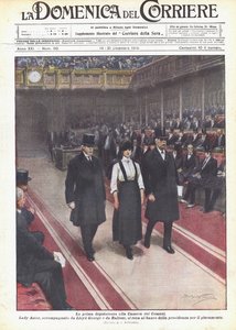 De eerste vrouwelijke afgevaardigde in het Lagerhuis door Achille Beltrame