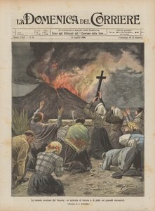 De recente uitbarsting van de Vesuvius, een episode van angst en medelijden in de bedreigde dorpjes