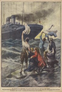 De tragedie van zes Amerikanen, op drift in de oceaan, op de resten van een watervliegtuig