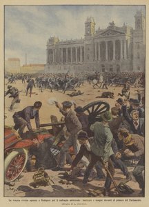 De tragische arbeidersopstand in Boedapest voor algemeen kiesrecht, barricades en bloed voor ?