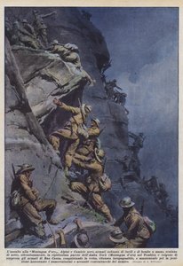 De aanval op de Gouden Berg door Achille Beltrame