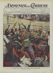 De aanslag op de Russische minister Stolypin, in het gemeentelijk theater van Kiev