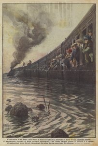 Het avontuur van een trein in de baai van Sthansen (Wales)