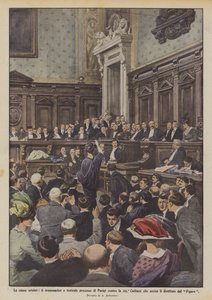 De beroemde rechtszaken, het dramatische en theatrale proces in Parijs tegen mevrouw Caillaux die haar man vermoordde