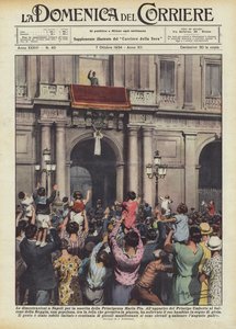 De demonstraties in Napels voor de geboorte van prinses Maria Pia door Achille Beltrame