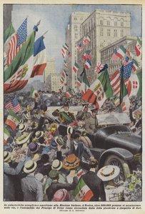 De enthousiaste Amerikaanse ontvangst van de Italiaanse Missie door Achille Beltrame