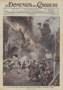 De Duitse overwinningen tegen monumenten, de vernietiging van de torens van de Tempeliers en de kathedraal van Nieuport