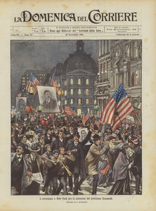 Het enthousiasme in New York voor de herverkiezing van president Roosevelt door Achille Beltrame