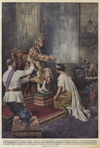 De kroning van de koningen van Siam door Achille Beltrame