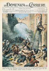 Melee in de straten van Madrid tijdens de Spaanse Burgeroorlog