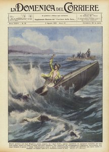 Tijdens het varen op het Lago Maggiore bij Angera, een pas gekochte speedboot