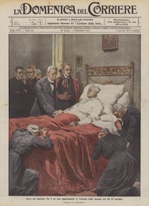 Dood van paus Pius X in zijn appartementen in het Vaticaan in het tweede uur van 20 augustus