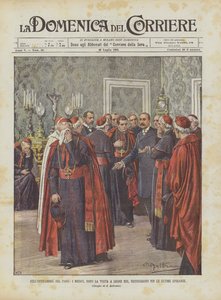 In de wachtkamer van de paus, de Medici, na het bezoek aan Leo XIII, vernietigen zelfs de laatste hoop