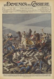 Voordat het begon, voor een Duitse film, een cavaleriecharge uit de tijd van Frederik door Achille Beltrame
