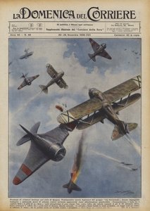 Heldendaden van Italiaanse piloten in de lucht van Spanje