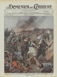 Hervatting van de oorlog voor de definitieve bezetting van het Cyrenaïsche plateau door Achille Beltrame