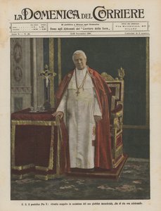 Zijne Heiligheid paus Pius X, portret gemaakt ter gelegenheid van zijn priesterjubileum, dat nu wordt gevierd