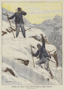 Verrast door ijs en sneeuw in de bergen van Posina (Vicenza) door Achille Beltrame