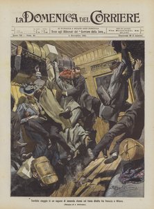 Vreselijke reis in een tweede klas wagon in de trein tussen Venetië en Milaan