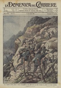 Tussen de pieken van Monte Chiesa en Monte Campigoletti (op meer dan 2000 meter) doorbreken de alpini drie linies