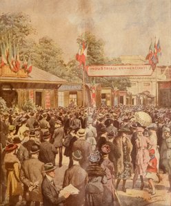 Handelsbeurs in Milaan door Achille Beltrame