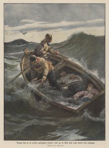Tragisch einde van een kleine bemanning die twintig uur aan de golven was overgeleverd in een sloep
