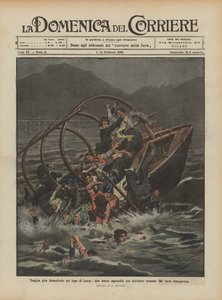 Tragische zondagse uitstap op het meer van Lecco, een boot kapseisde met negentien mensen die allemaal verdronken door Achille Beltrame