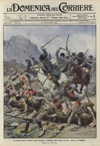 Turkse infanterie aangevallen in de loopgraven door een compagnie Kozakken