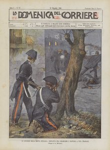 Een episode van de Siciliaanse maffia, conflict tussen carabinieri en maffiosi in Vita (Trapani) door Achille Beltrame