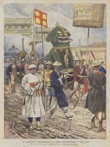 Een plechtige begrafenis van een groot personage, in Peking