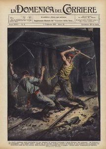 Een ruwe duel in de diepten van een kolenmijn vond plaats in Saint Etienne