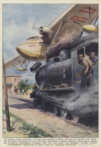 Een ongekend incident vond plaats op het station van Zollino (Zuid-Oost Spoorwegen) in Apulië door Achille Beltrame