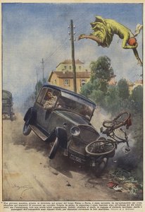 Een jonge lerares, die per fiets arriveerde nabij het dorp Ticino in Pavia, werd aangereden...