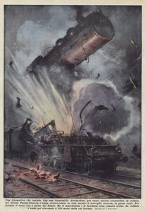 Een exploderende locomotief