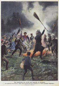 Een gemaskerd bal dat herinnert aan een legende, in Duitsland