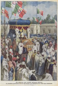 Een schilderachtig katholiek feest in Asmara (Eritrea)