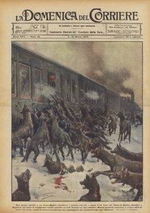 Een vreemde aanval op een trein door Achille Beltrame