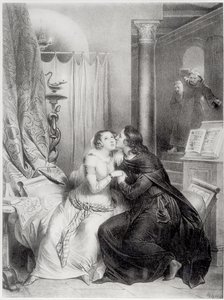 Heloise en Abelard door Achille Devéria