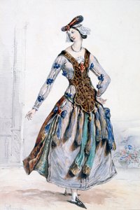 Mademoiselle Sophie, Kostuumontwerp voor een opera door Achille Devéria