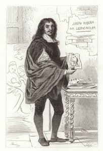 Jusepe de Ribera, Spaanse schilder ook bekend als Jose de Ribera, Giuseppe Ribera en Joseph Ribera door Achille Devéria