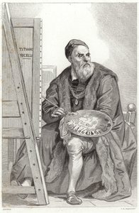 Portret van Titiaan door Achille Devéria