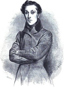 Portret van de Franse architect Alphonse de Gisors, lithografisch portret