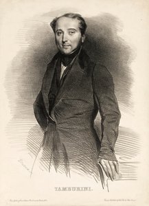 Portret van de operazanger Antonio Tamburini 1800-1876, 1833 door Achille Devéria