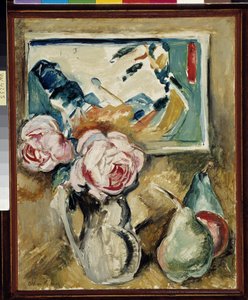 Reekalf stilleven op het schilderij 