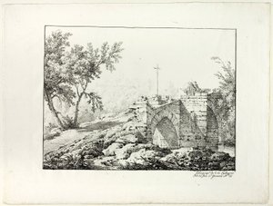 Landschap met brug