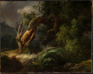 De eik en het riet door Achille Etna Michallon
