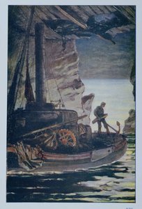Illustratie uit Les Travailleurs de la Mer door Victor Hugo (1802-85) 1923